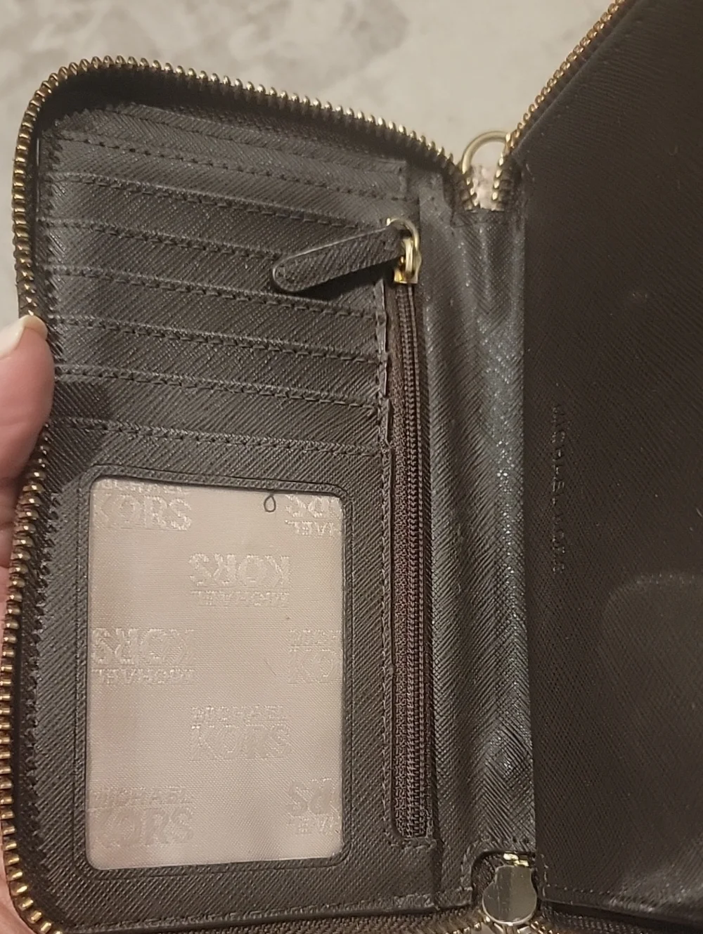 Michael Kors Jet Set Python Leather Wallet With Removable Wrist Strap